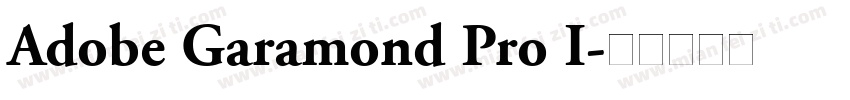 Adobe Garamond Pro I字体转换